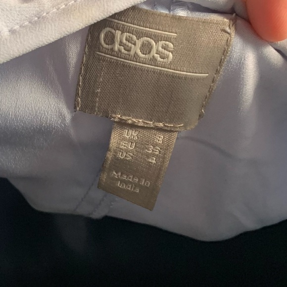 ASOS flutter sleeve baby blue pleated dress - Picture 8 of 8